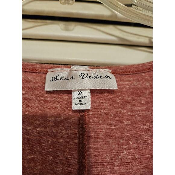 Star Vixen 3/4 Sleeve Scoop Neck Blouse Plus Size Top - Picture 5 of 5